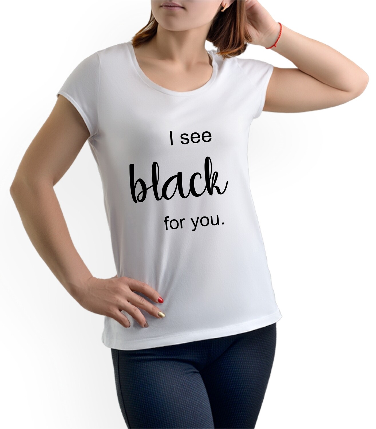 I see black for you - Damen T-Shirt