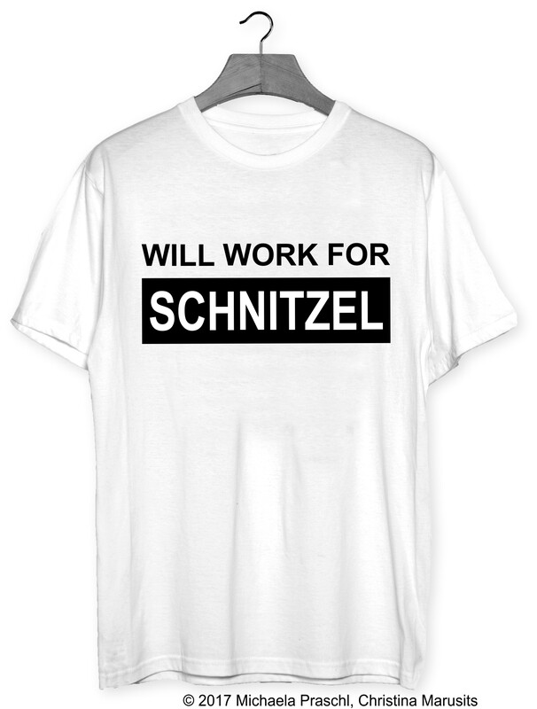 Will work for Schnitzel - Herren T-Shirt