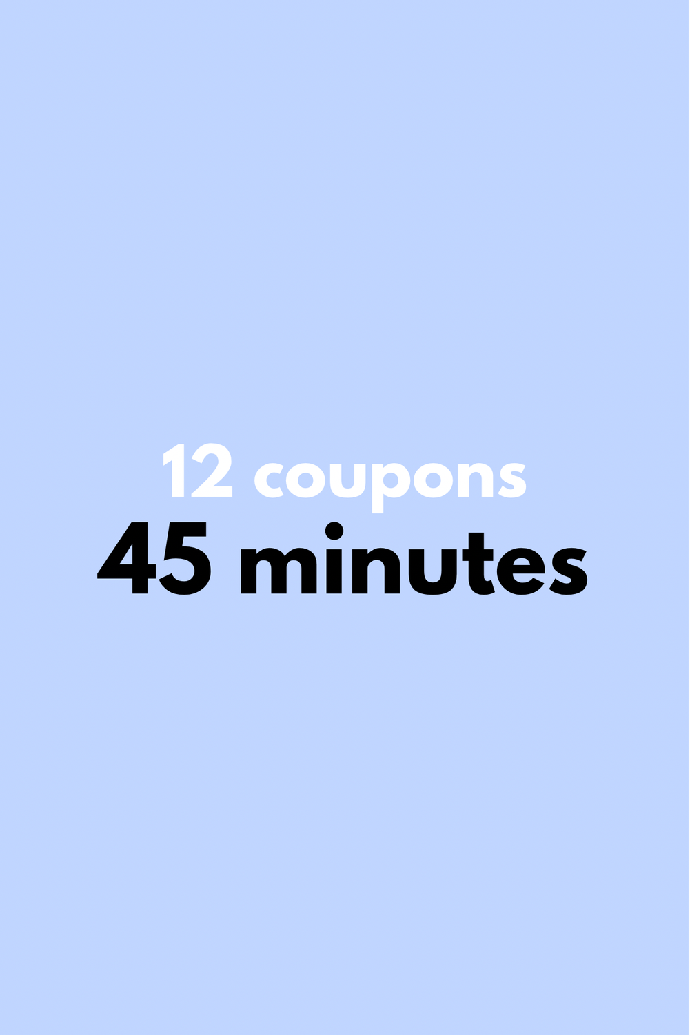 carnet de 12 coupons de 45 minutes