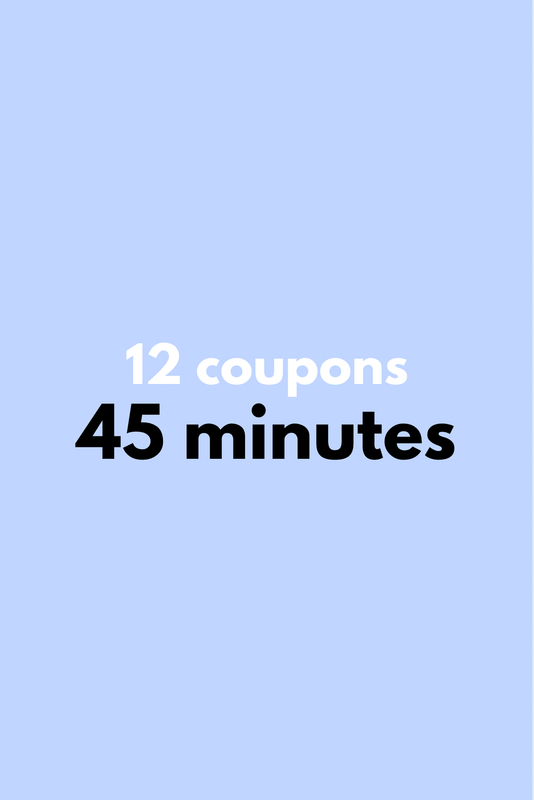 carnet de 12 coupons de 45 minutes