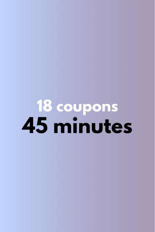 Carnet de 18 coupons de 45 minutes