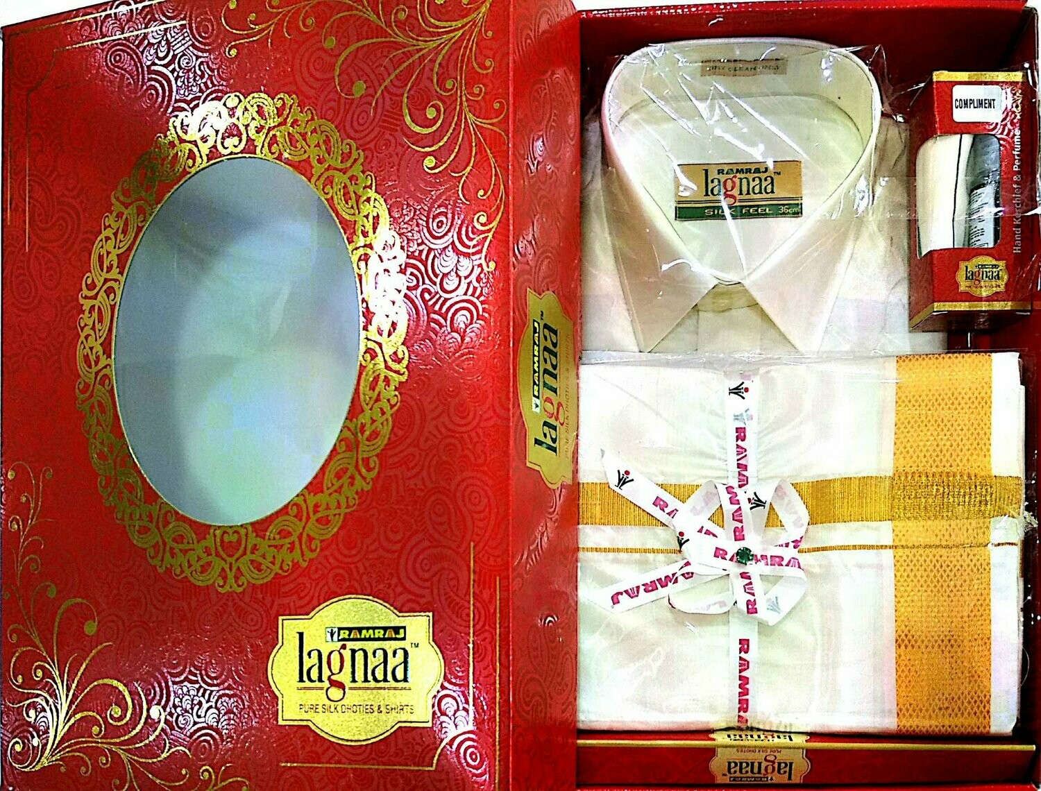 Ramraj&#39;s Lag&#39;naa Pure Silk Dhoti &amp; Shirt