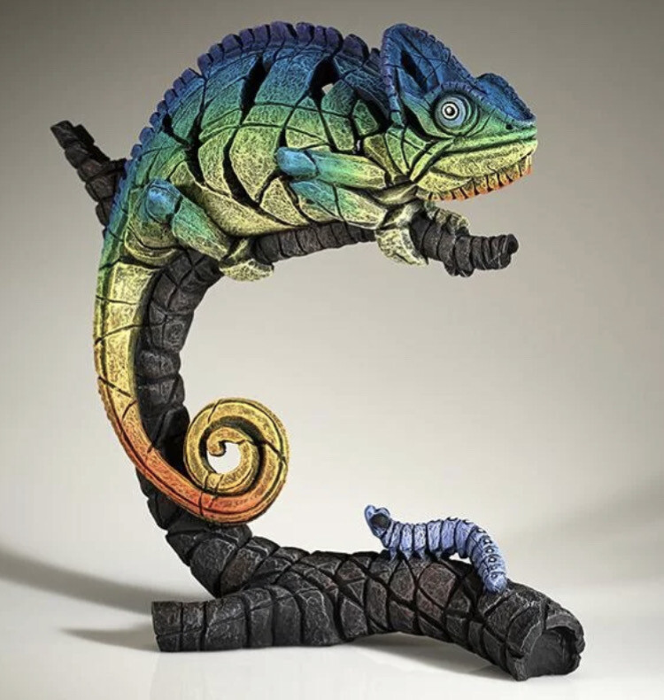 SALE 10% off  Edge Chameleon Sculpture (Rainbow Blue)