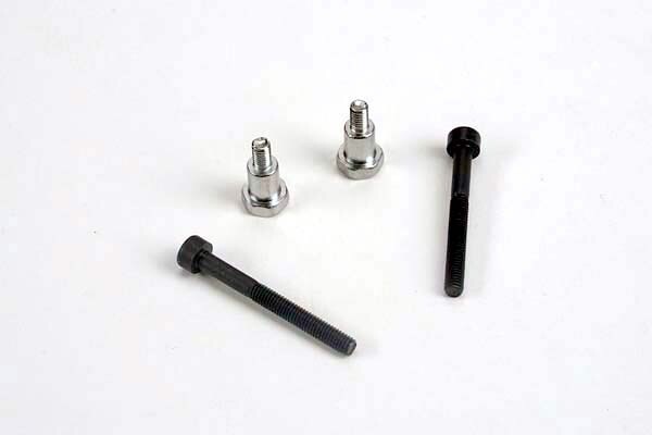 3742 - Shoulder screws, steering bellcranks (3x30mm cap-head machine) (2)/ draglink shoulder screws (chrome) (2)
