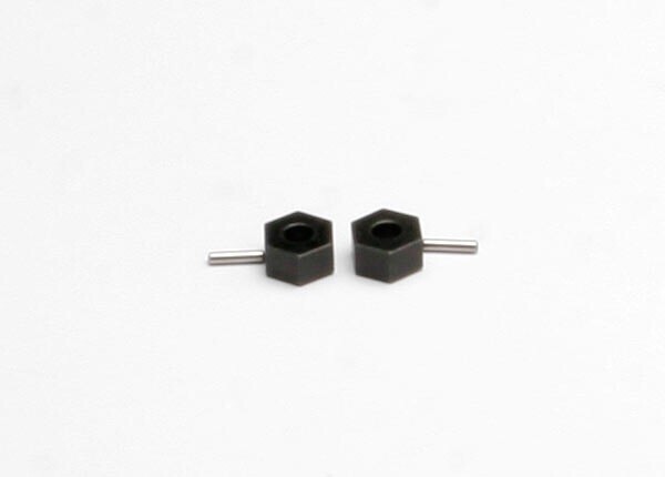 4959 - Hex wheel hubs (tall offset, 14x7.5mm) (2)/ axle pins (2.5x12mm) (2)