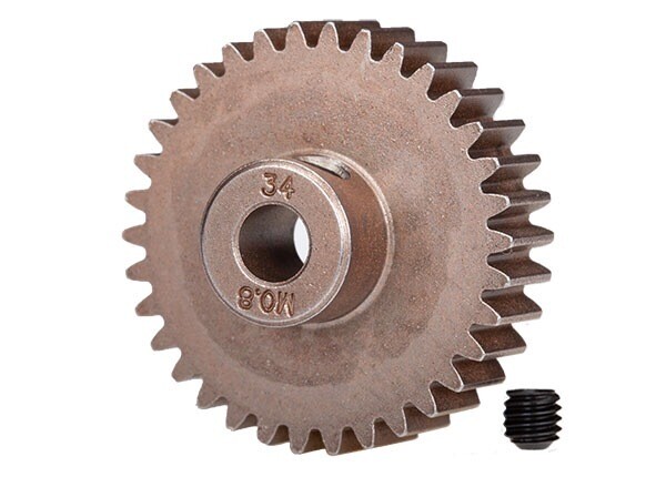 5639 - Gear, 34-T pinion (0.8 metric pitch, compatible with 32-pitch) (fits 5mm shaft)/ set screw