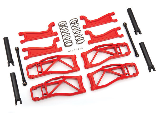 8995R - Suspension kit, WideMaxx™, red (includes front & rear suspension arms, front toe links, outer half shafts (extended), rear shock springs)