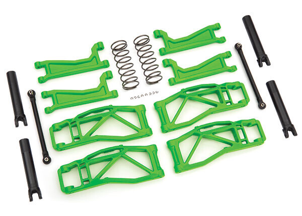 8995G - Suspension kit, WideMaxx™, green (includes front & rear suspension arms, front toe links, outer half shafts (extended), rear shock springs)