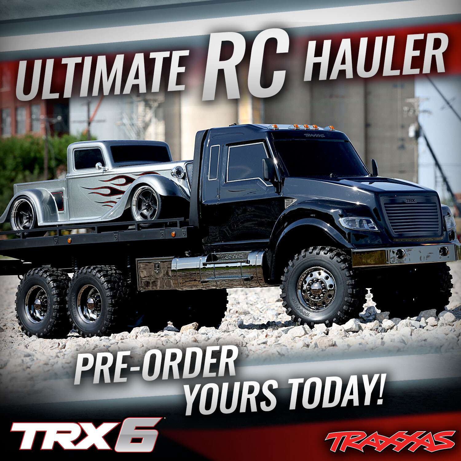 TRX-6 Ultimate RC Hauler: 1/10 Scale 6X6 Electric Flatbed Truck 