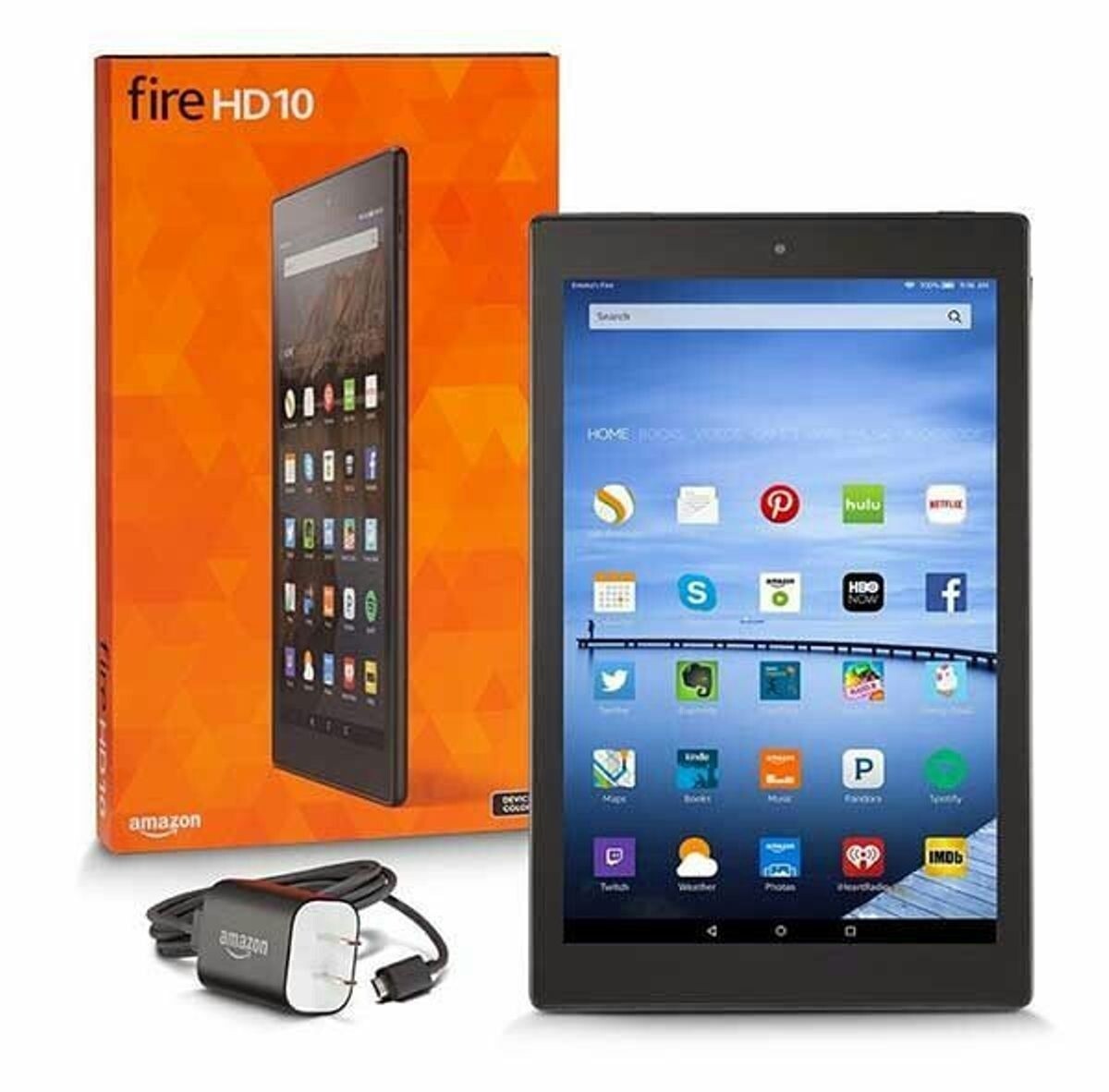 Fire HD 10 Tablet (10.1&quot; 1080p full HD display, 32 GB) – Black (New)