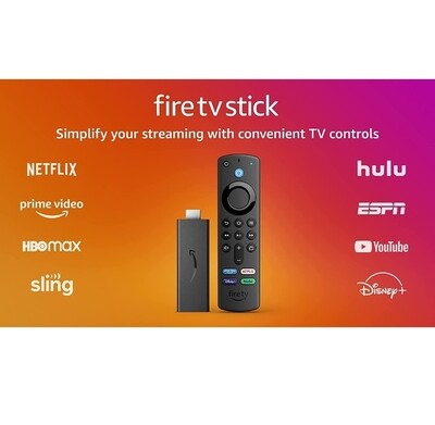 Programmed Fire TV Stick (3rd Gen) with Alexa Voice Remote | HD streaming device (New)