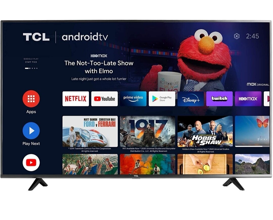 TCL 43-inch Class 4-Series 4K UHD HDR Smart Android TV - 43S434, 2021 Model (New)
