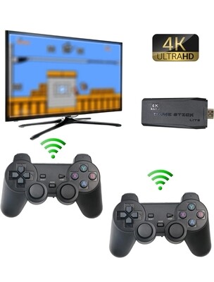 Wireless Retro Game Console, Built in 10000+ Classic Games,9 Emulators, Plug and Play Video Game Stick 4K High Definition HDMI Output for TV with Dual 2.4G Wireless Controllers