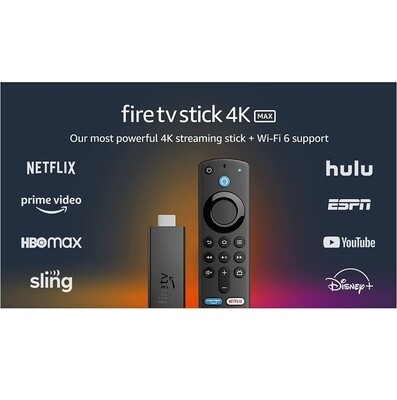 Programmed Fire TV Stick 4K Max streaming device, Wi-Fi 6, Alexa Voice Remote
