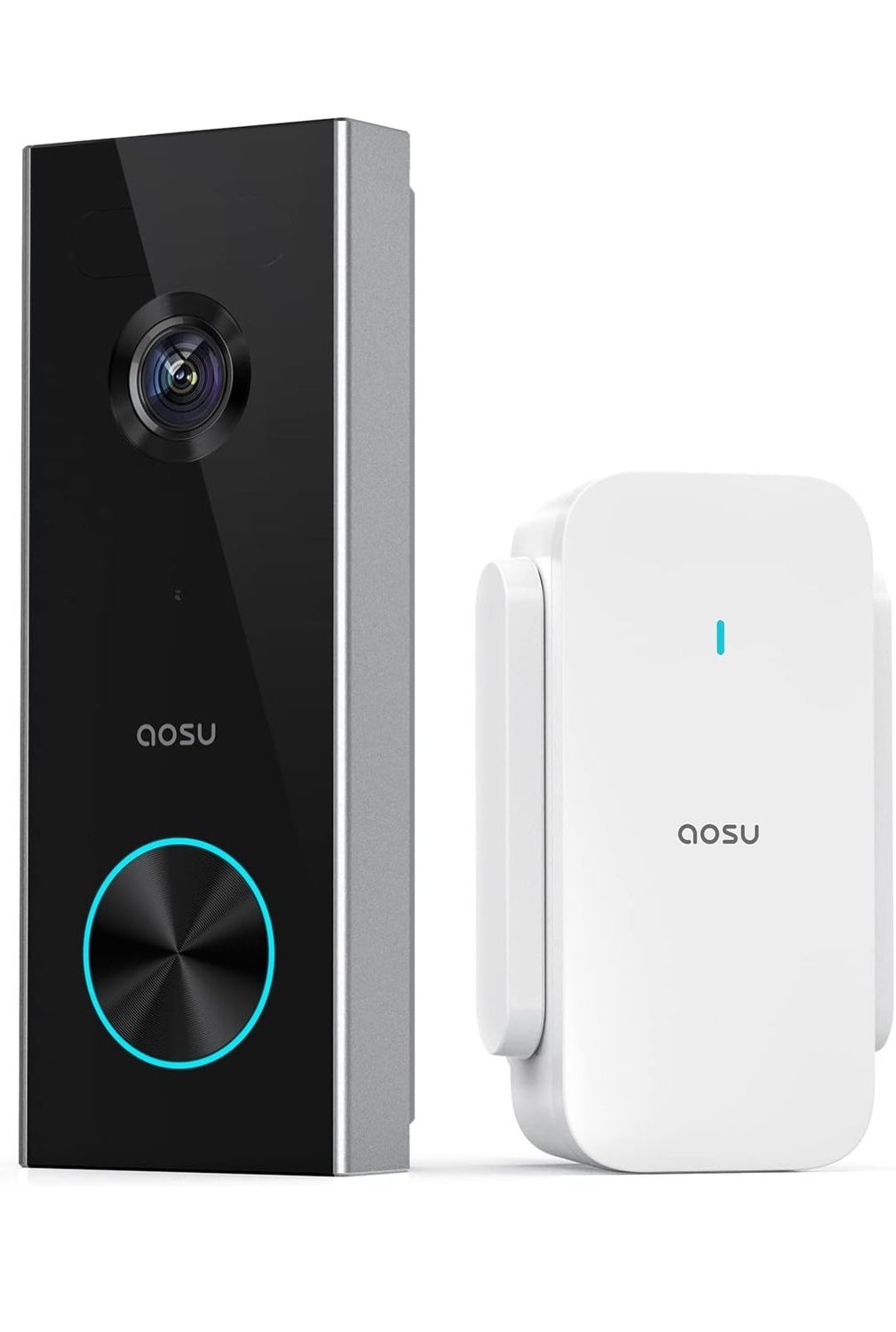 2K HD Wireless Video Doorbell with Chime- Smart AI Detection, 166° Wide View, 180-Day Battery, No Fees - Works with Alexa &amp; Google (New)