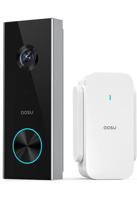 2K HD Wireless Video Doorbell with Chime- Smart AI Detection, 166° Wide View, 180-Day Battery, No Fees - Works with Alexa &amp; Google (New)