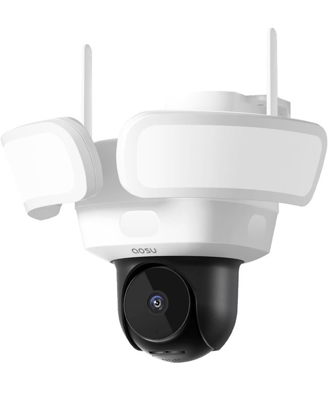 Floodlight Camera Wired, 3K UHD Security Camera Outdoor, 360° Coverage Surveillance, 24/7 Recording, Motion Detection, 2600-Lumen Motion-Activated Floodlight, Color Night Vision (New)