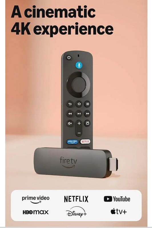 Programmed Fire TV Stick 4K Plus streaming device, Wi-Fi 6, Alexa Voice Remote