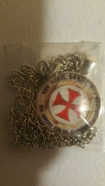 Knights Templar Christian Red Cross Necklace