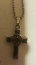 Knights Templar Stainless Necklace Cross Two-Sided Pendant