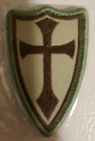 Knights Templar Christian Cross Patch 2" x 3"