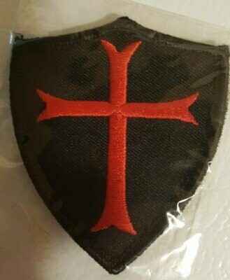 Knights Templar Christian Cross Patch 2.5 x 3 inches