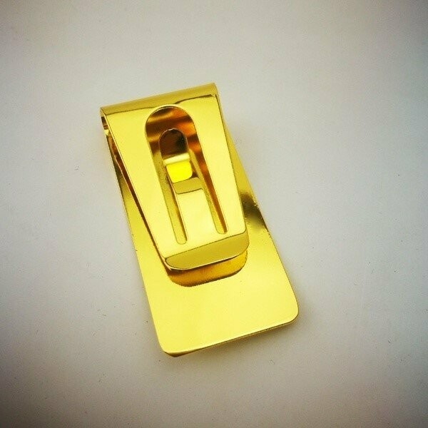 Money Clip Cash  Holder  Stainless Steel  - Gold