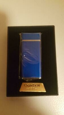 Lighter Usb Electronic Rechargeable Flame-less Double Arc - Blue