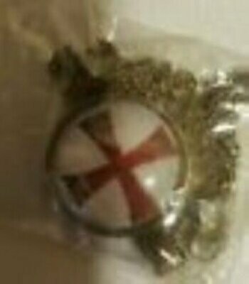Knights Templar Cross Necklass - Red Cross - Christian