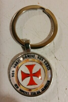Knights Templar Christian Red Cross Key Ring