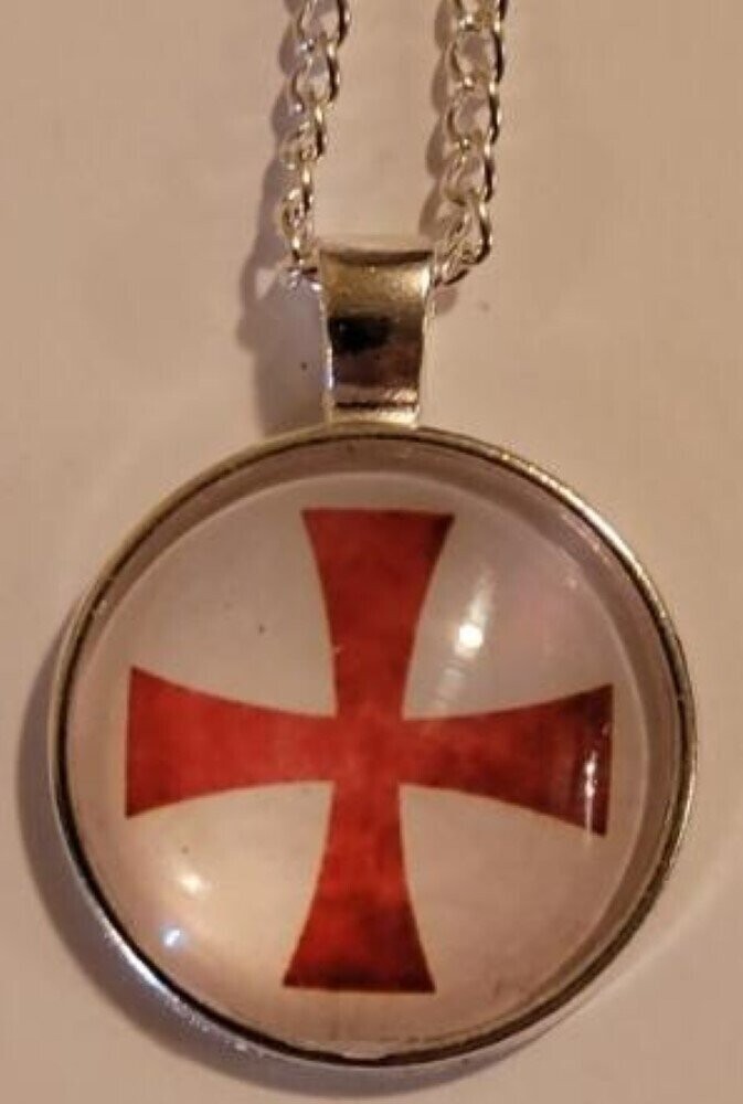 Knights Templar Pendant and Necklace Jewelry w/ Giftbox
