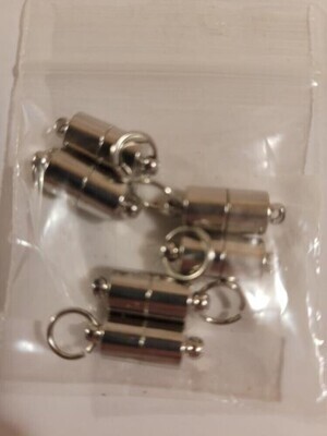 Magnetic Clasps w/Jump Ring Barrel Style 6 Pack