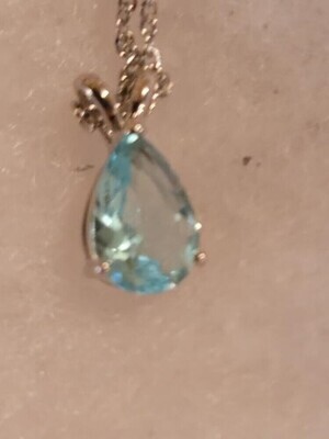 Tear Drop Cubic Zirconia Crystal Women's Necklace Jewelry CJ