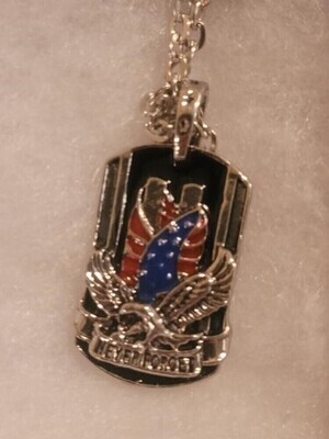 Never Forget US Patriotic Necklace and Pendant Cj