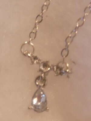 Water Droplet Fashion Jewelry Necklace w/Giftbox CJ