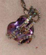 Color Pendant Butterfly Heart Fashion Zicron Necklace Jewelry W/Giftbox cj