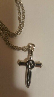 The Christian Warrior Sword Religious Cross Pendant Necklace
