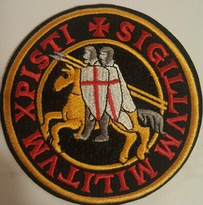 Knight's Templar Circle Christian Order 4 Inch Patch