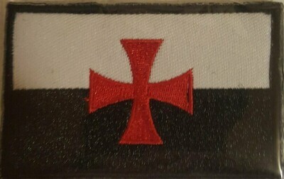 Knights Templar Christian Order Blood Red Battle Flag Patch