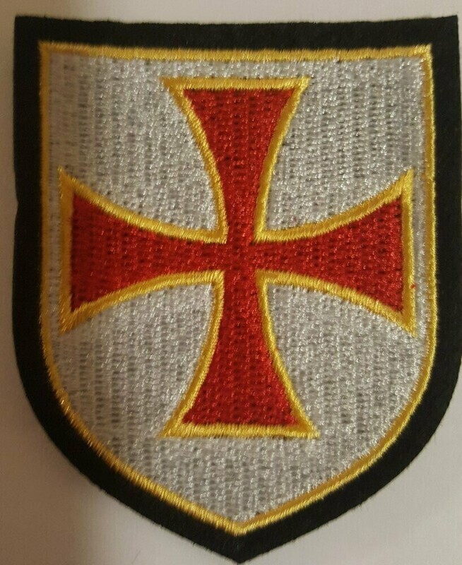 Knight Templar Christian Cross Sew on  Patch