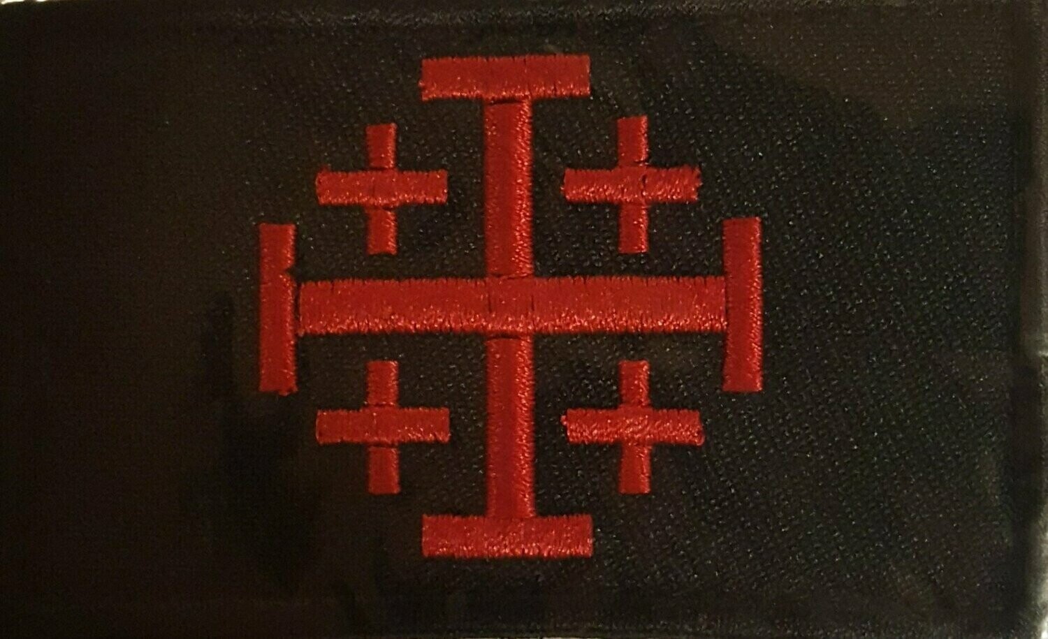 Knight Templar Traditional Patch Red & Black