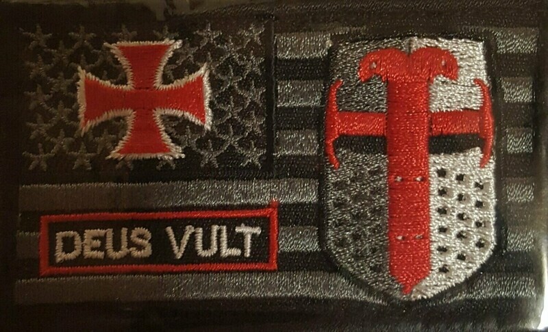 Knights Templar Deus Vult Sew on  Patch