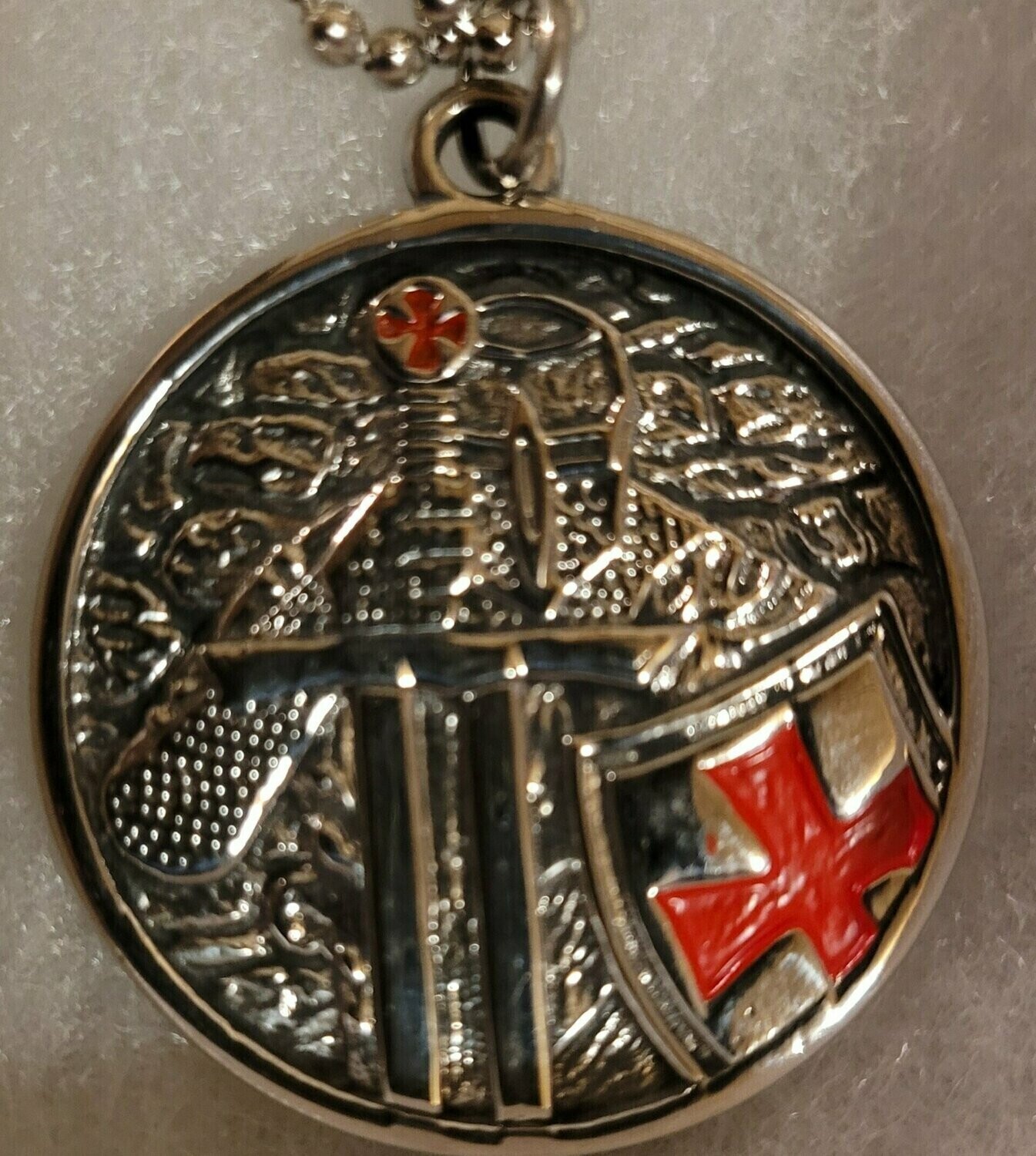 Knights Templar Crusader Necklace Heavy Pendant Jewelry