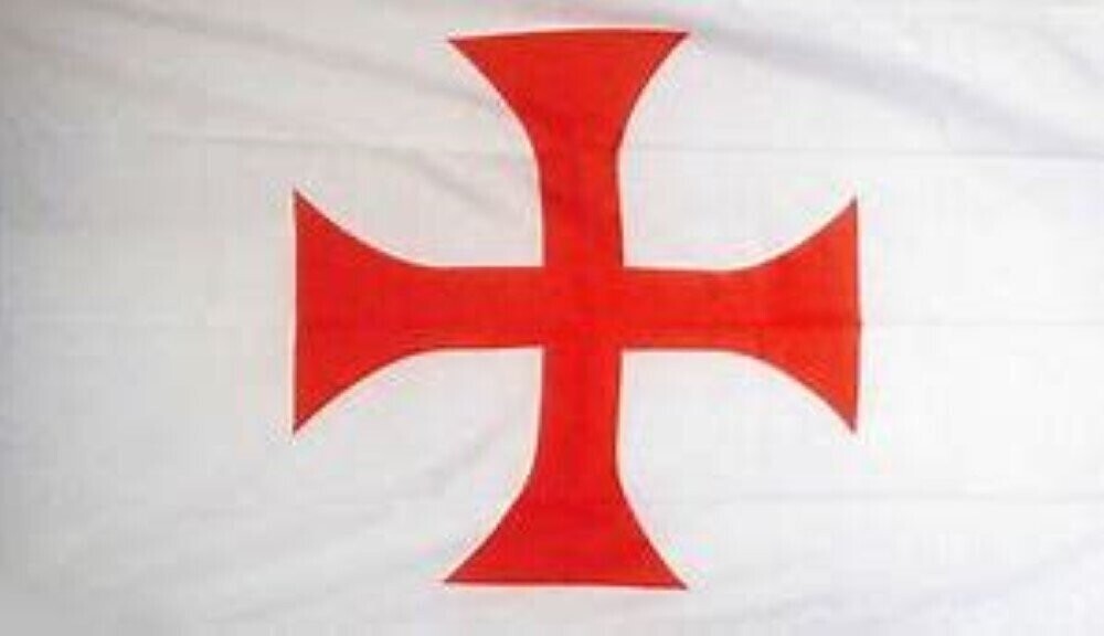 Knights Templar Ceremonial Flag (white)