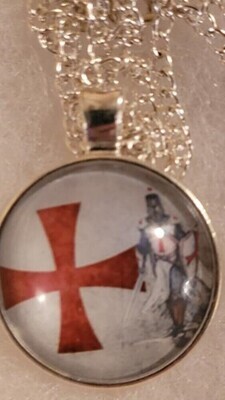 Knights Templar Cross and Crusader Pendant Necklace Jewelry
