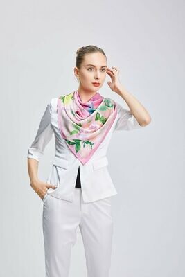 Amelia Real Mulberry Long Silk Scarf by DEW BEES