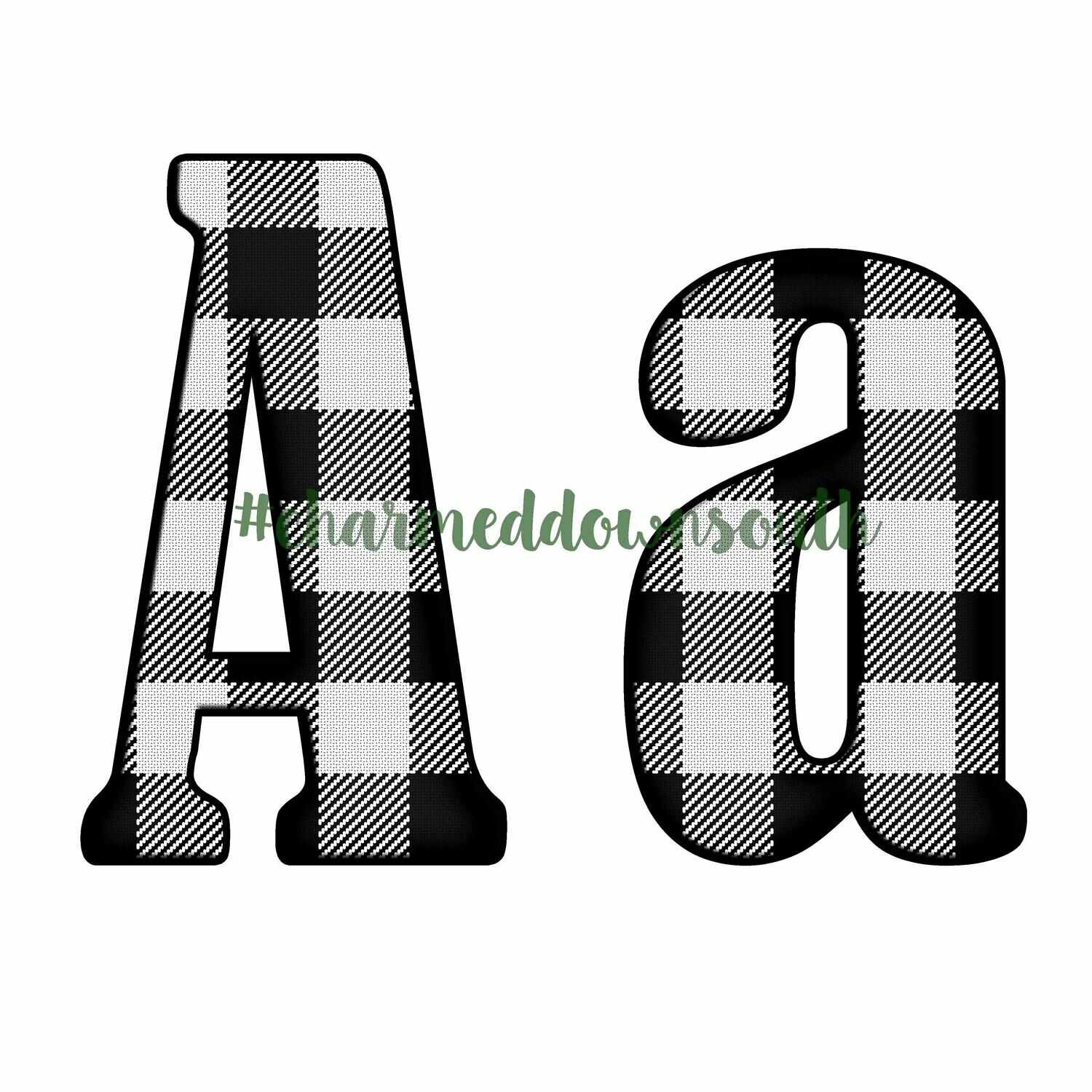 Buffalo Plaid Black/White Font
