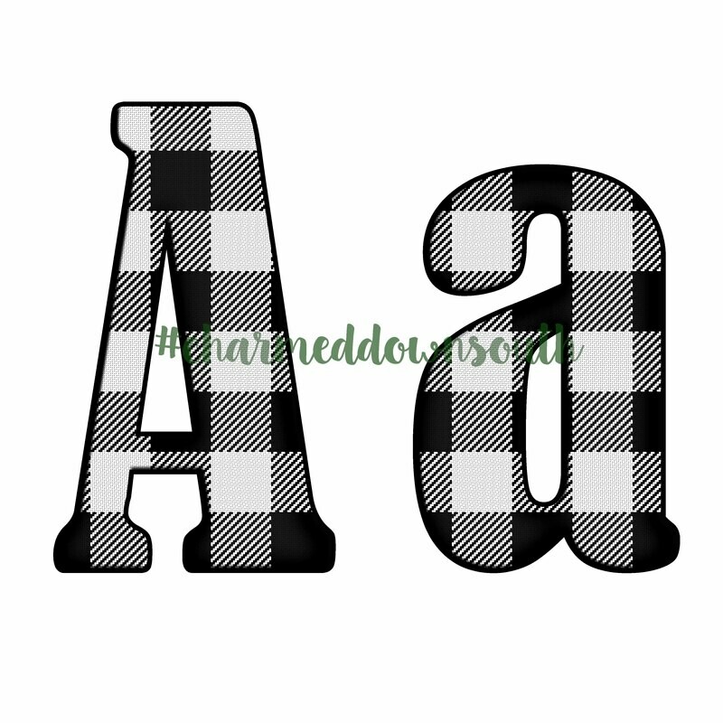 Buffalo Plaid Black/White Font