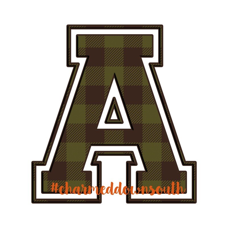 Green Buffalo Plaid Collegiate Font