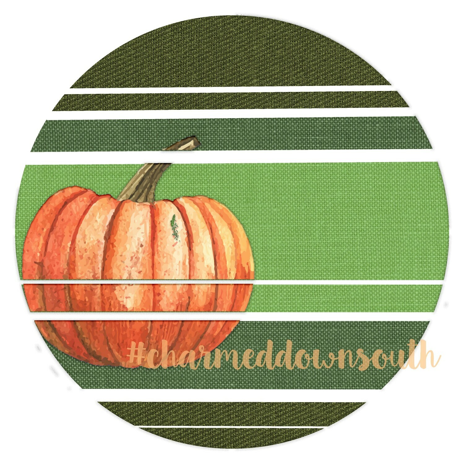 Green Circle Mask Pumpkin Element